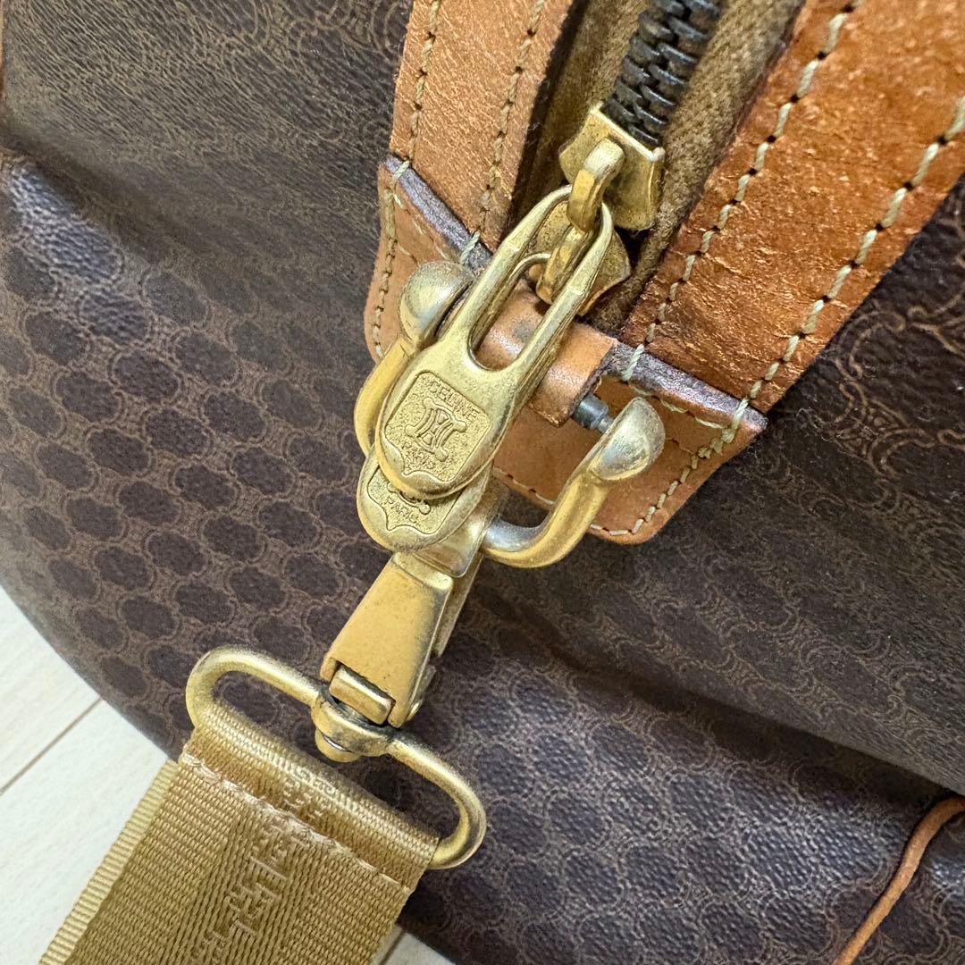 CELINE セリーヌ　マカダム　ボストンバッグ　ショルダー付き　旅行バッグ