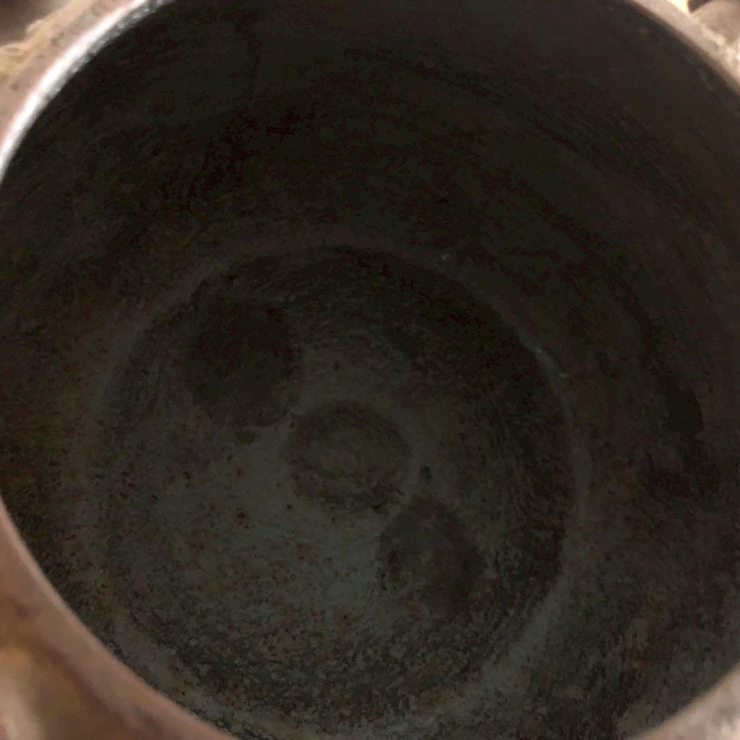 鉄瓶/人間国宝 釜師佐藤浄清作 山水地紋 鐶 共箱 茶道具