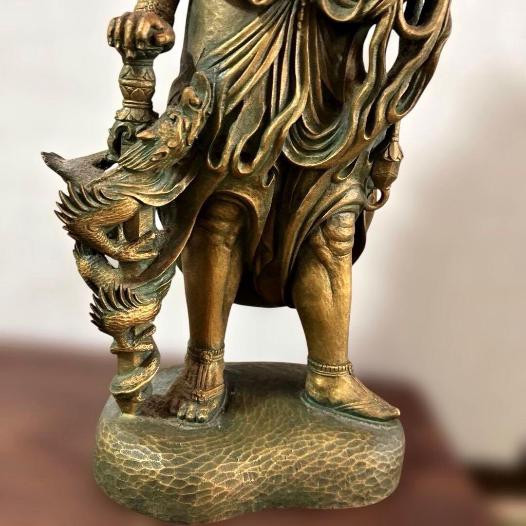 松久宗林　不動明王　青銅　仏像　美品