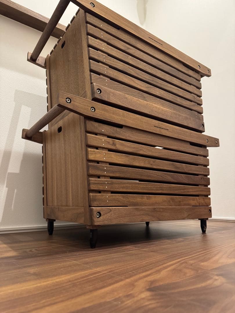 Tikiki コンテナM ウォールナット×2＋エクステンションテーブル