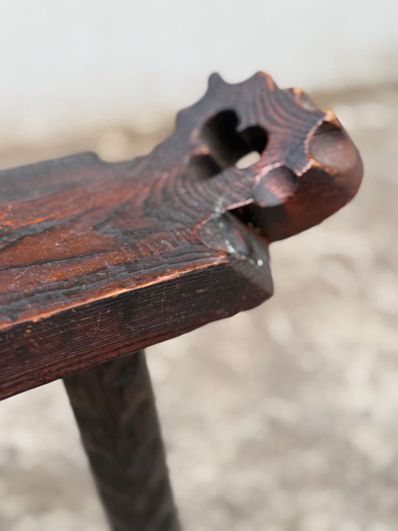 家具 Spanish Brutalist Chair in Wood, 1960s