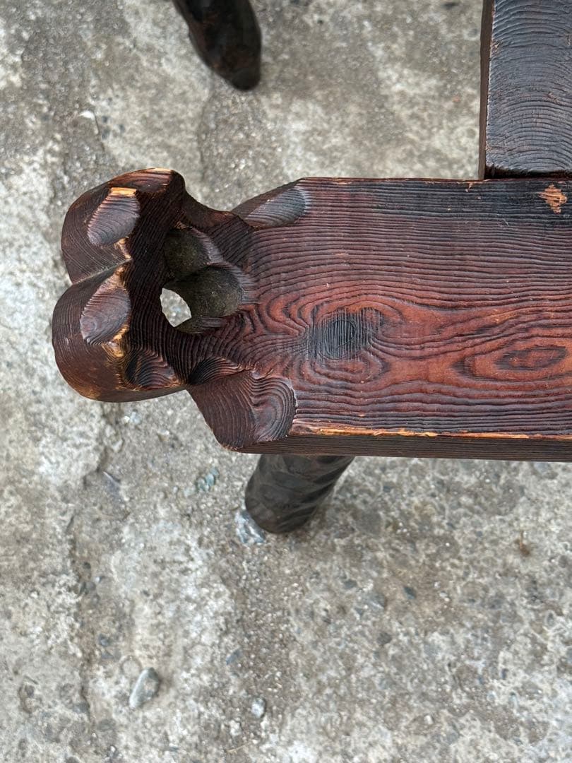 家具 Spanish Brutalist Chair in Wood, 1960s