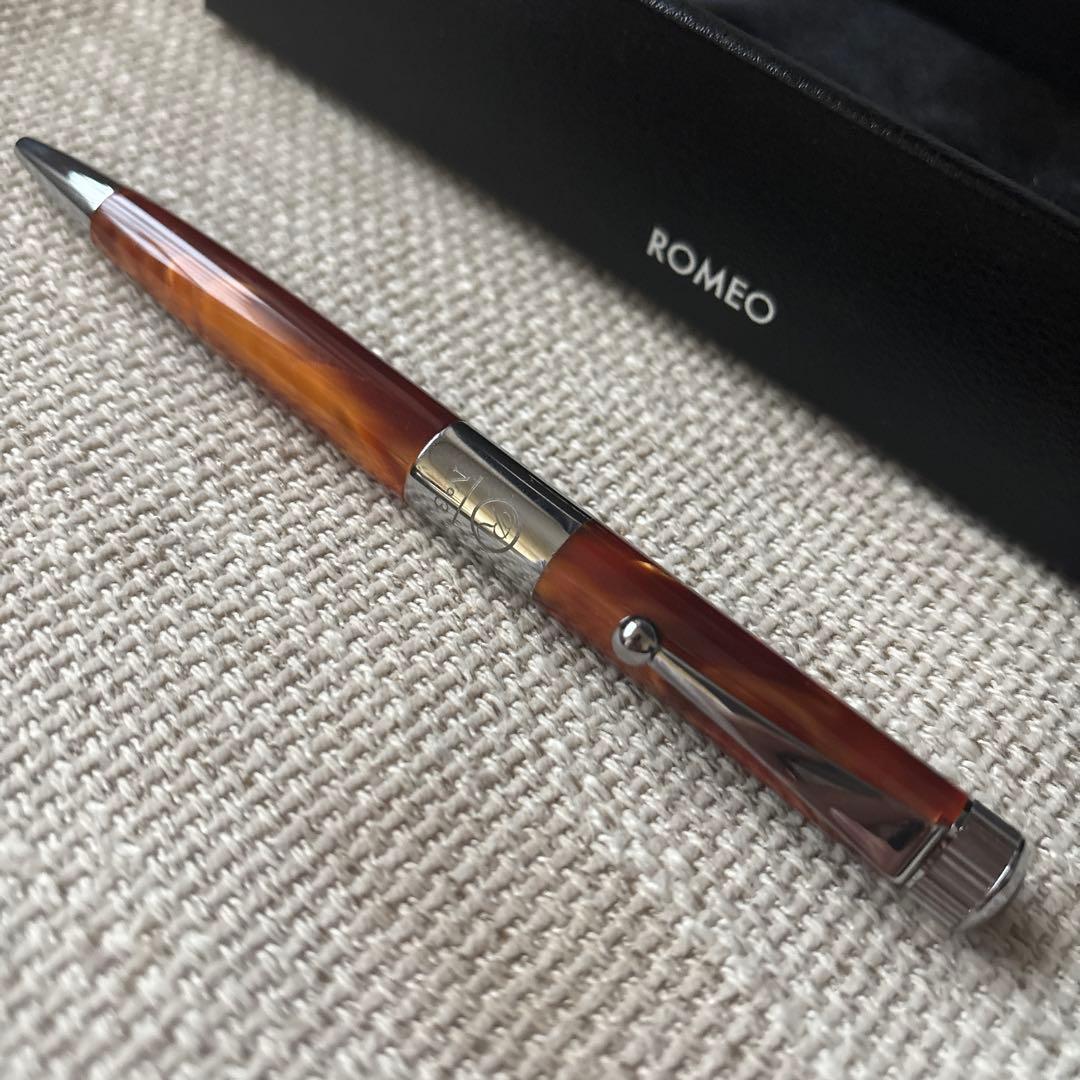 ROMEO ボールペン 本体 ブラウン専用ケース付きお安く設定中‼️