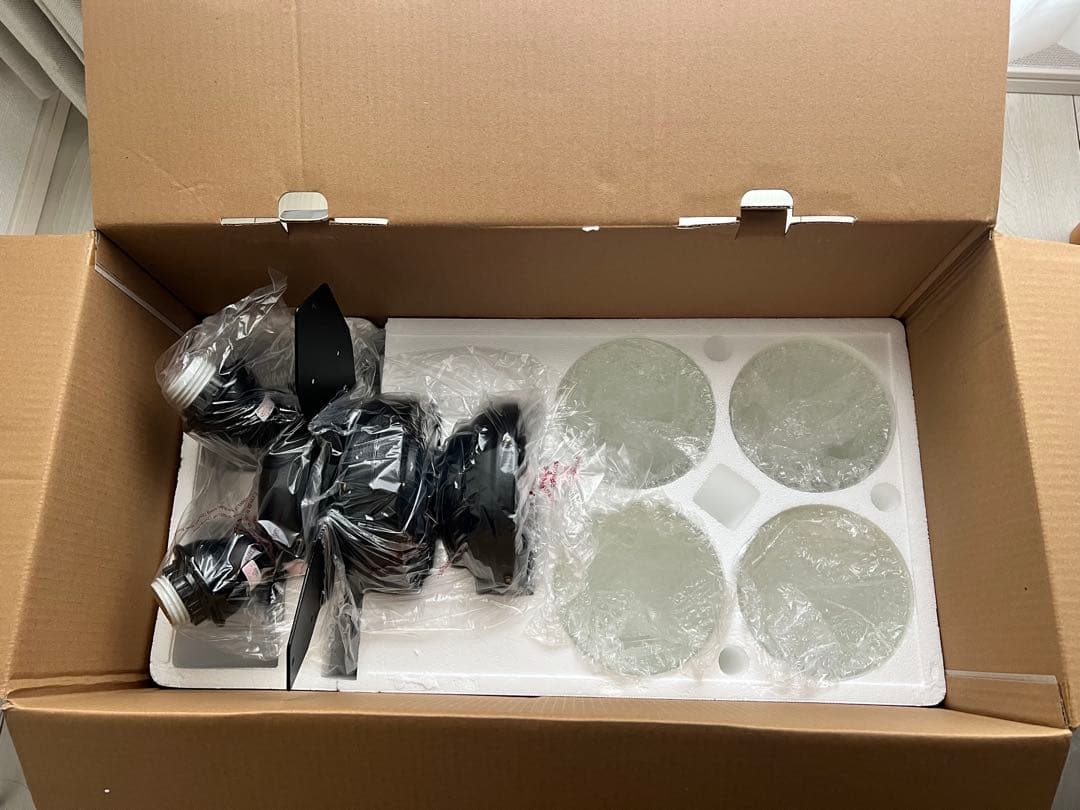 シーリングファンライト Windouble 4灯BIG-101／ブラック