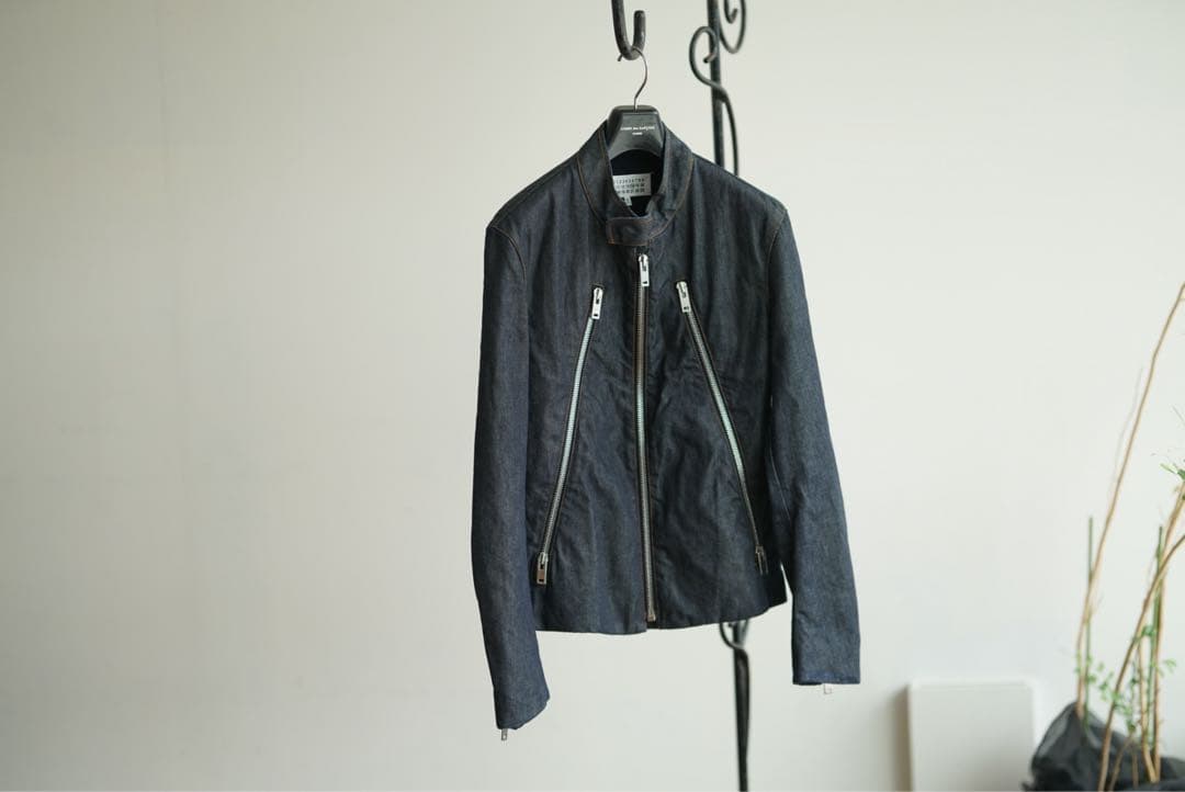 美品 100着限定 Maison Margiela デニム 八の字 ライダース