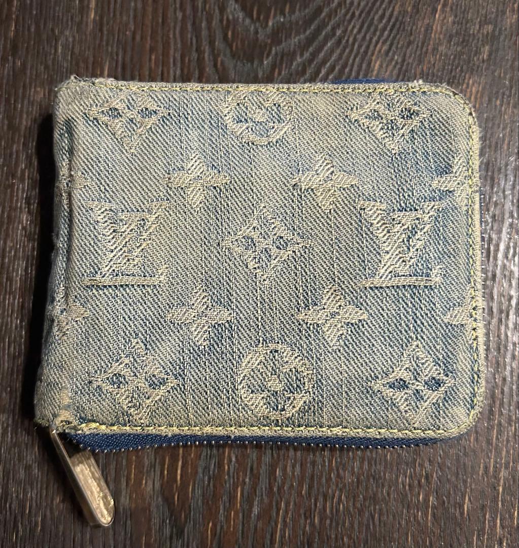 ヴィトン　ルイ・ヴィトン　デニム　財布　ジッピー　二つ折り　LV ジャンク