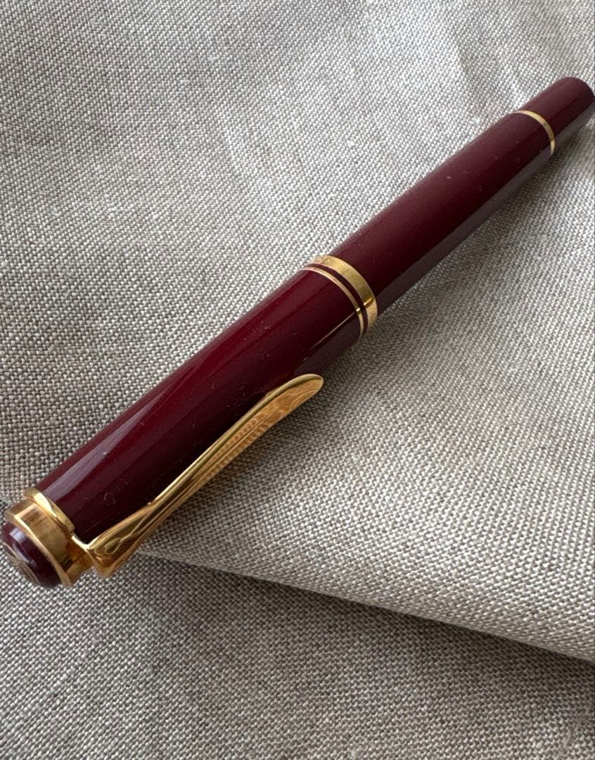 Pelikanペリカン 万年筆 旧型 18C-750 バーガンディ　吸入式