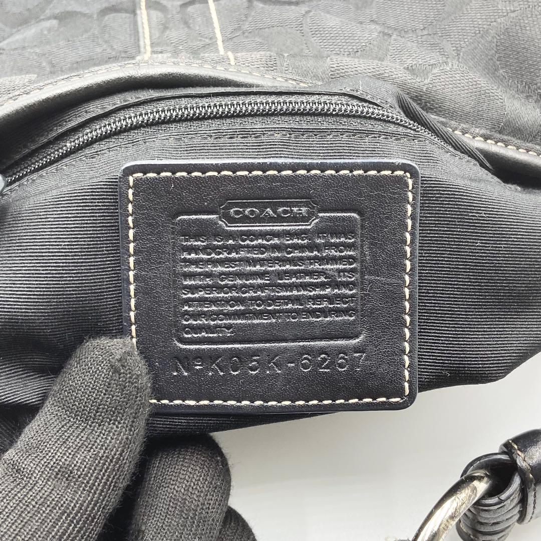 コーチ ショルダーバッグ ワンショルダー ブラック キャンバス 6267