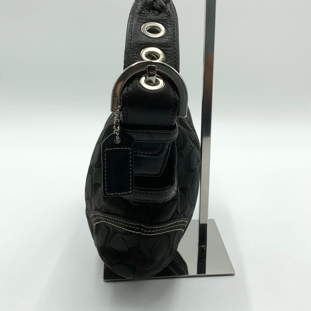 コーチ ショルダーバッグ ワンショルダー ブラック キャンバス 6267