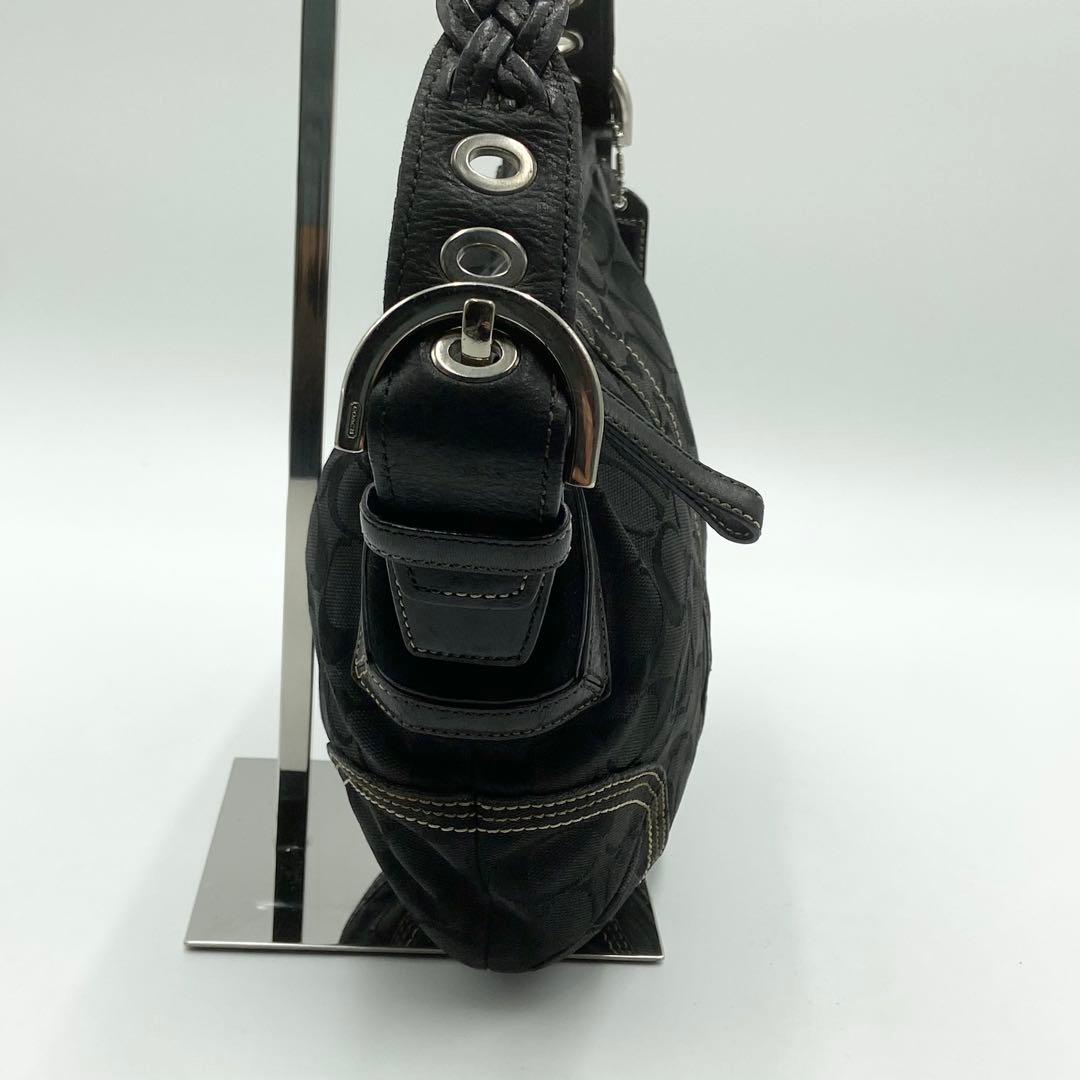 コーチ ショルダーバッグ ワンショルダー ブラック キャンバス 6267