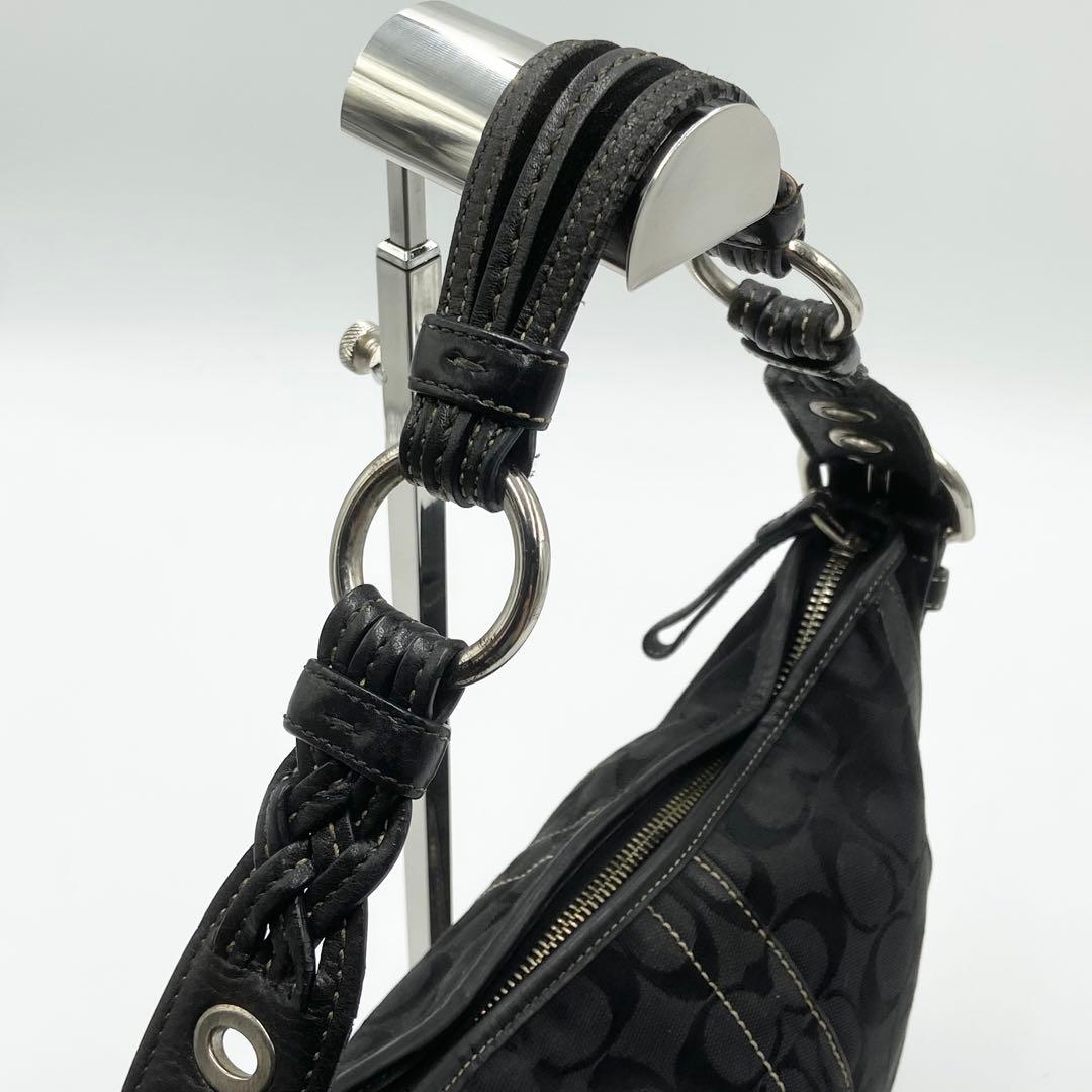 コーチ ショルダーバッグ ワンショルダー ブラック キャンバス 6267