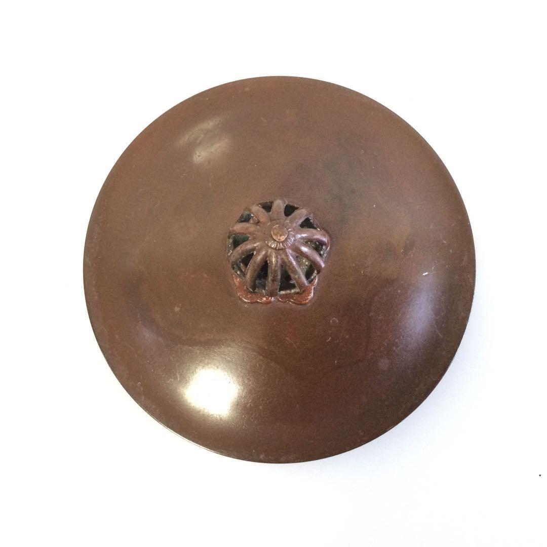 茶釜 万代屋釜 風炉釜 銘有 銅蓋釜環付 茶道具 L301