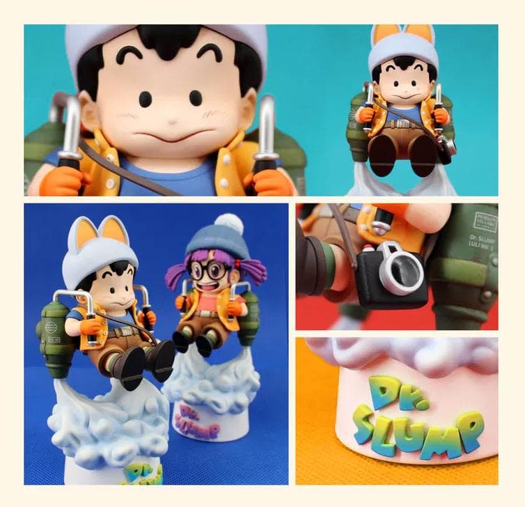 Dr.スランプ アラレ&くまのこ 空を翔ぶ 樹脂 彫刻 フィギュア