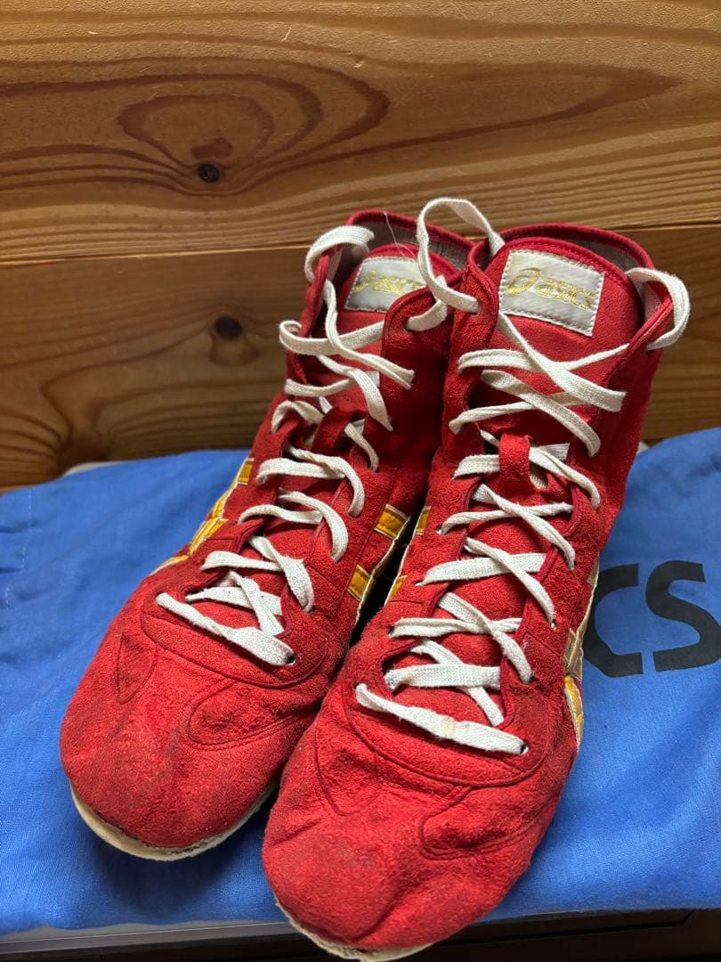 ASICS アシックス　旧オーダーレスリングシューズ27.5センチ　袋付き