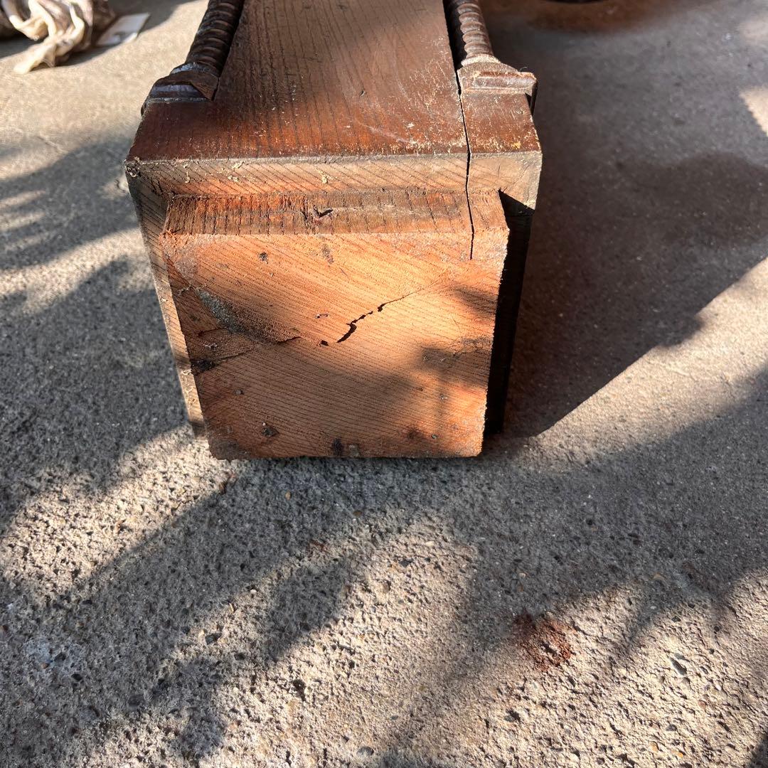 洋館アンティーク 親柱 階段パーツ 彫刻入り【1本売り／希少】