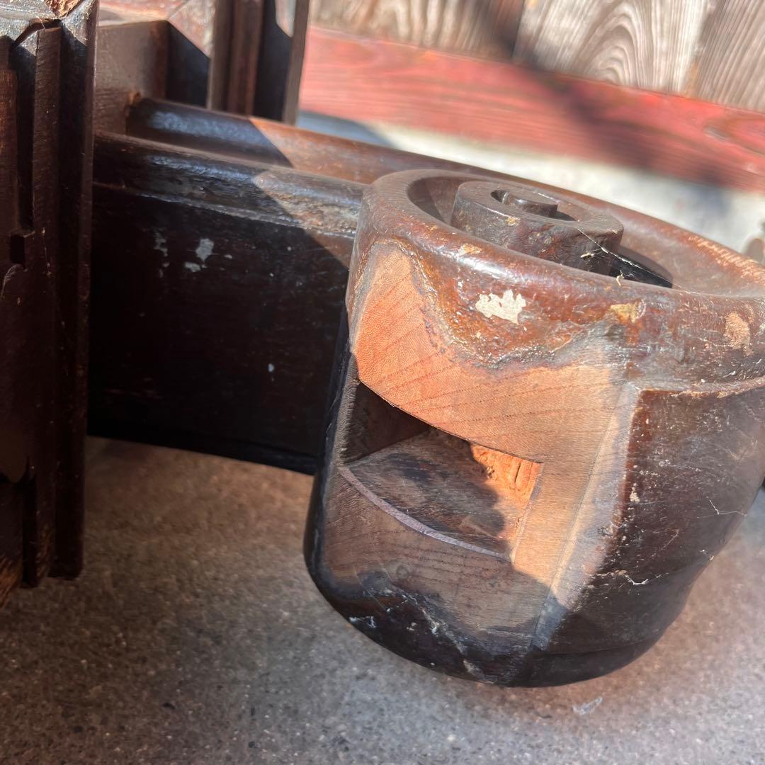 洋館アンティーク 親柱 階段パーツ 彫刻入り【1本売り／希少】