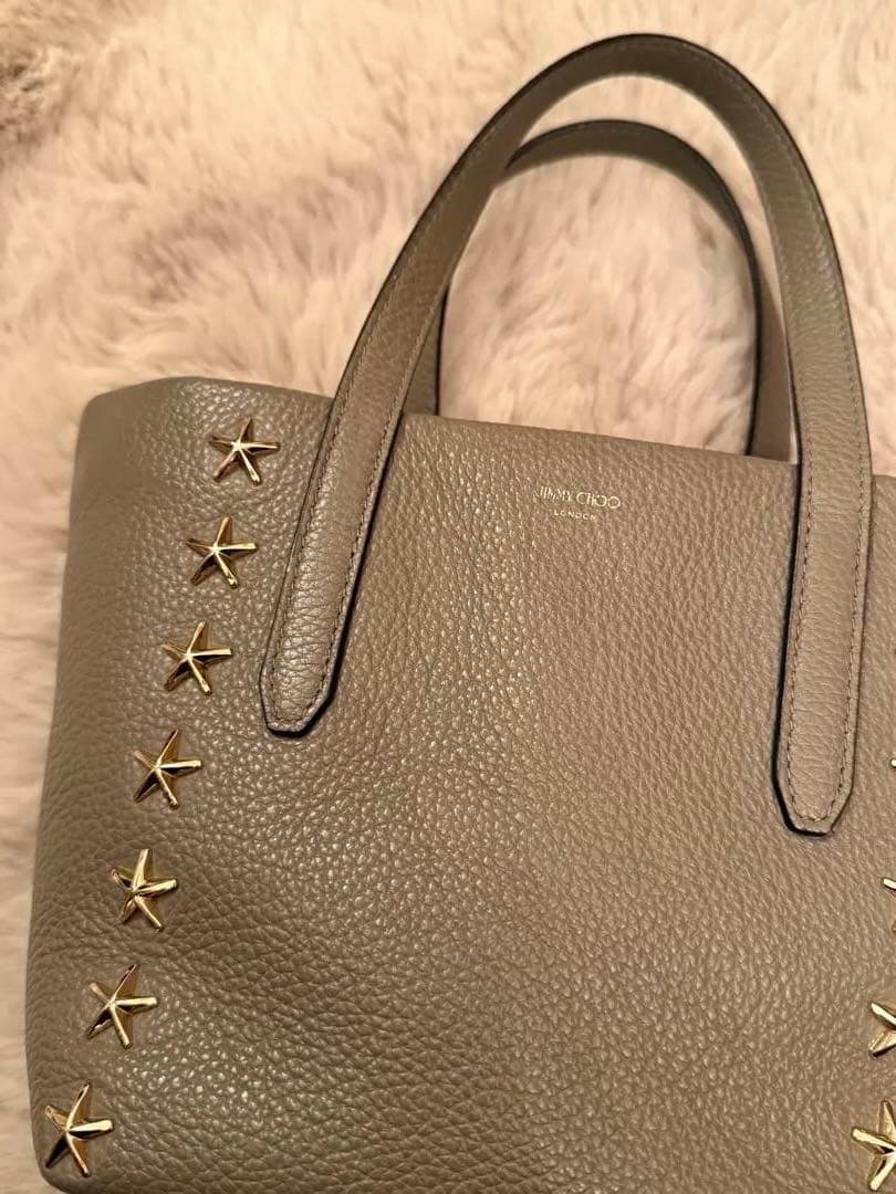 美品 Jimmy Choo Mini Sara スタッズ トート 保存袋付