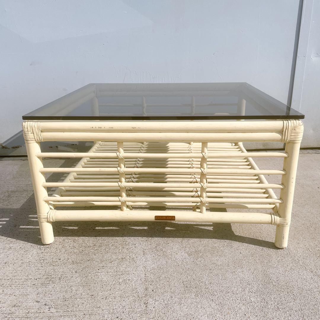 【良品】カサブランカ CADENZA カデンザ センターテーブル 高級 ラタン