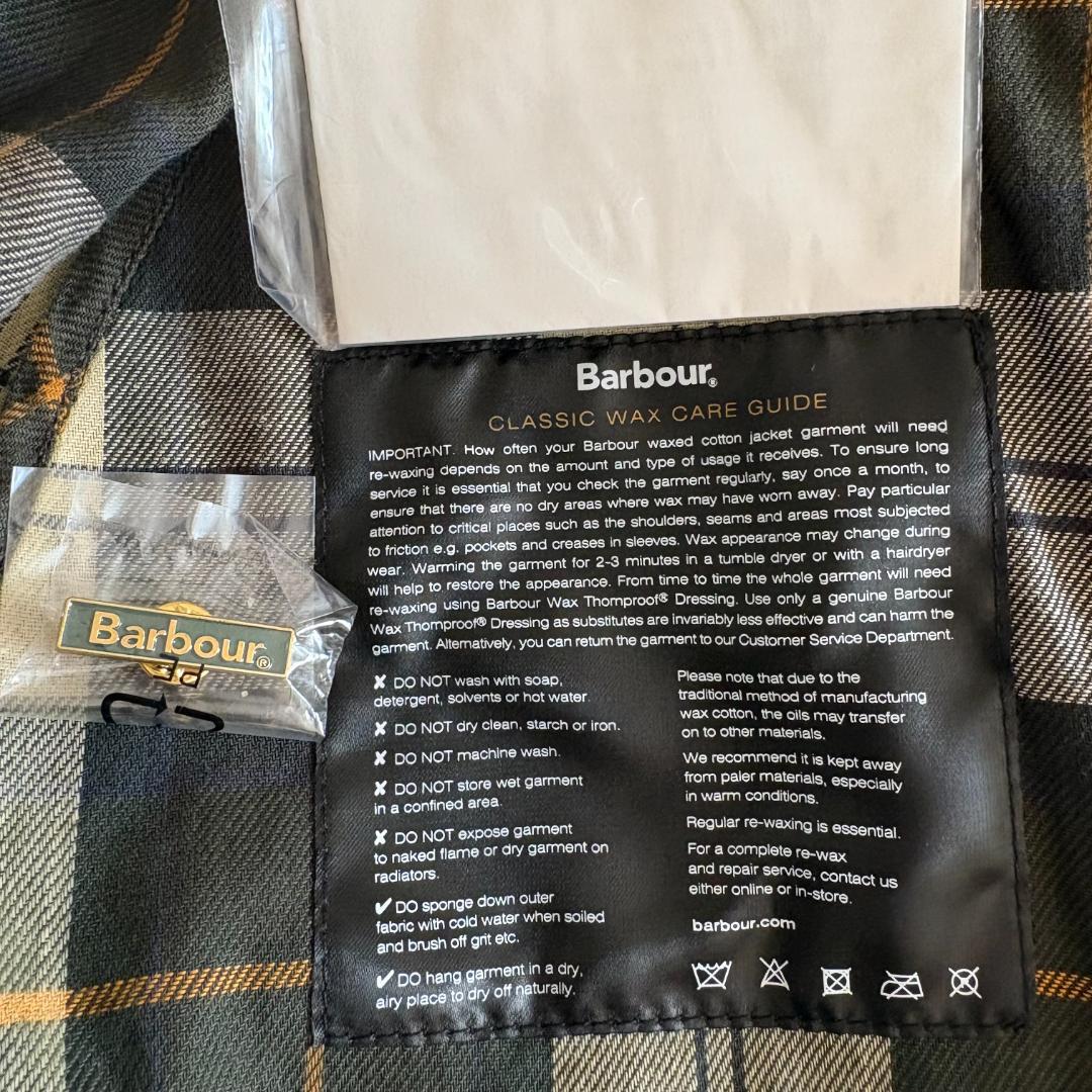 未使用 Barbour SPEY WAX ジャケット セージ L バブアー ②