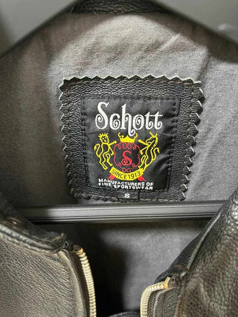 Schott ゴートレザー（山羊革） シングルライダースジャケット