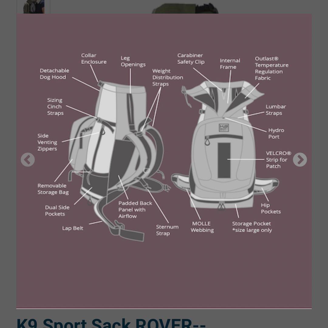 定価3万円超 K9 Sport Sack ペット 大型犬用キャリーバックパック