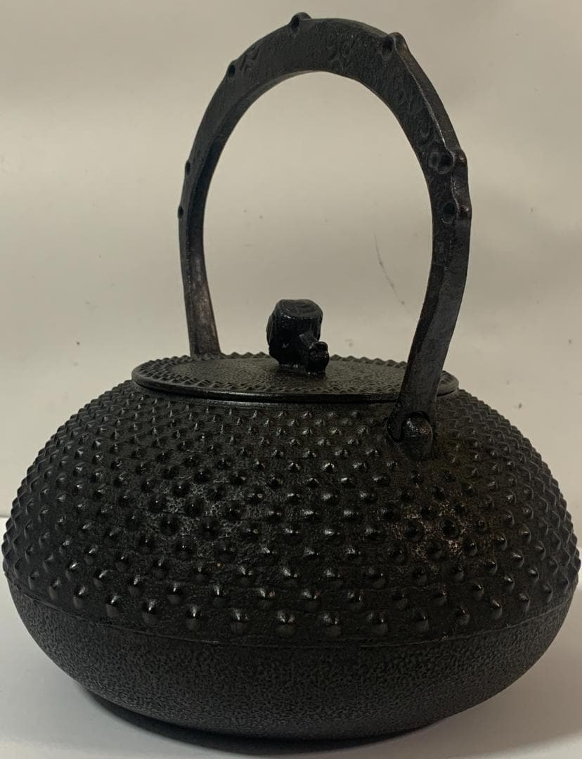 成龍堂鋳造所 斎峰 及川光正造 南部鉄器 宝珠形 鉄瓶