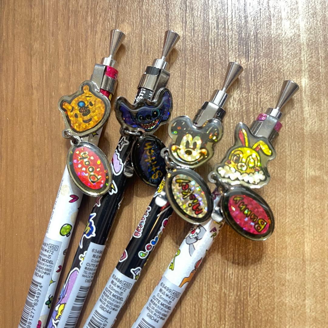 ディズニー　カミオジャパン　チャーム付き　シャープペン　15本セット