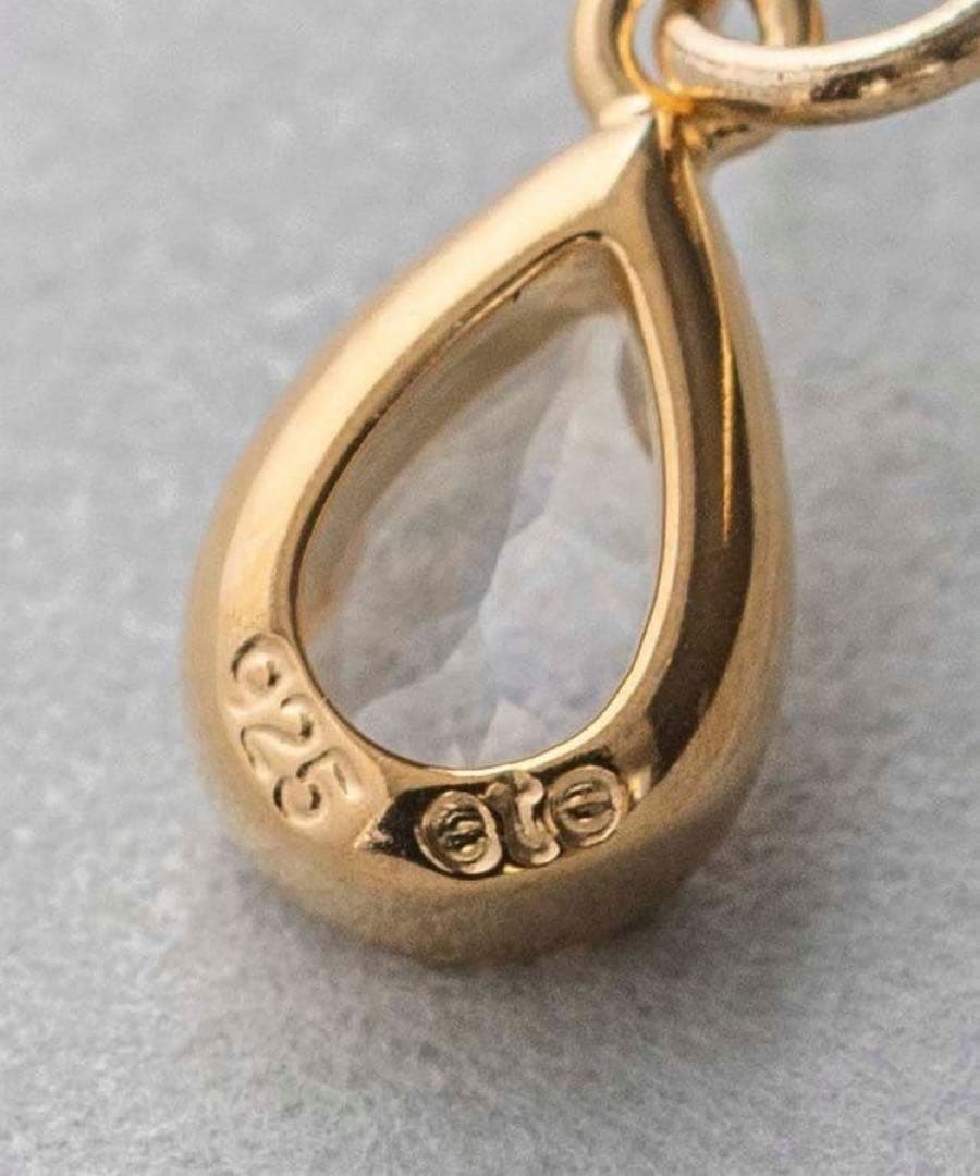 極美品eteエテストーンドロップピアス ローズクォーツ 定価20900円