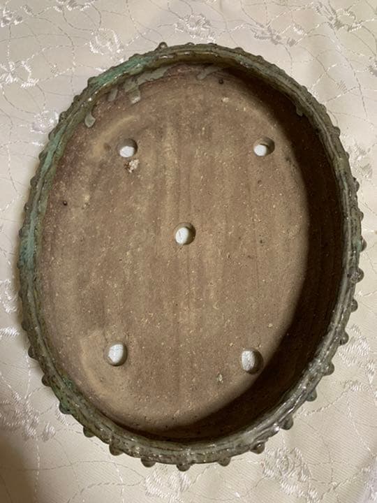 秀峰　楕円　太鼓　盆栽鉢　やや大きめ