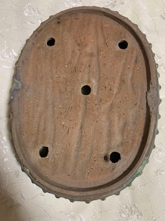 秀峰　楕円　太鼓　盆栽鉢　やや大きめ