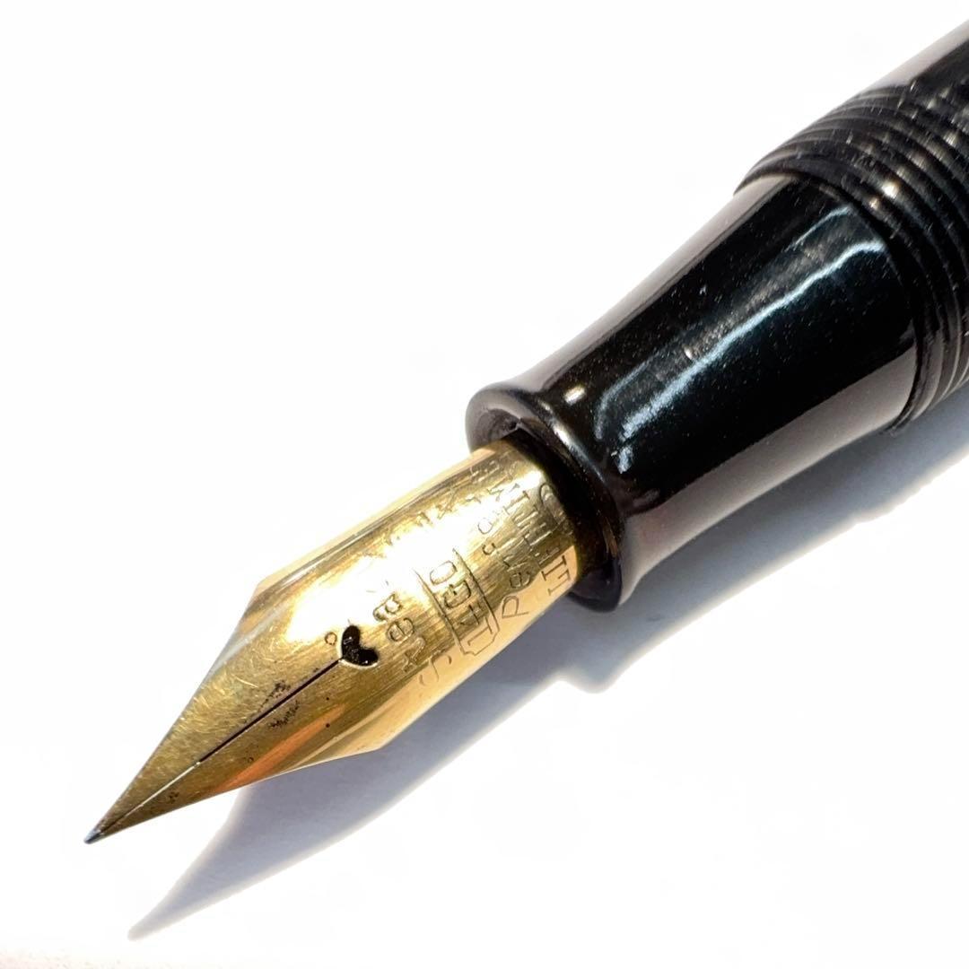 ヴィンテージ 国産 Steady 万年筆 14K F Flex 洗浄済