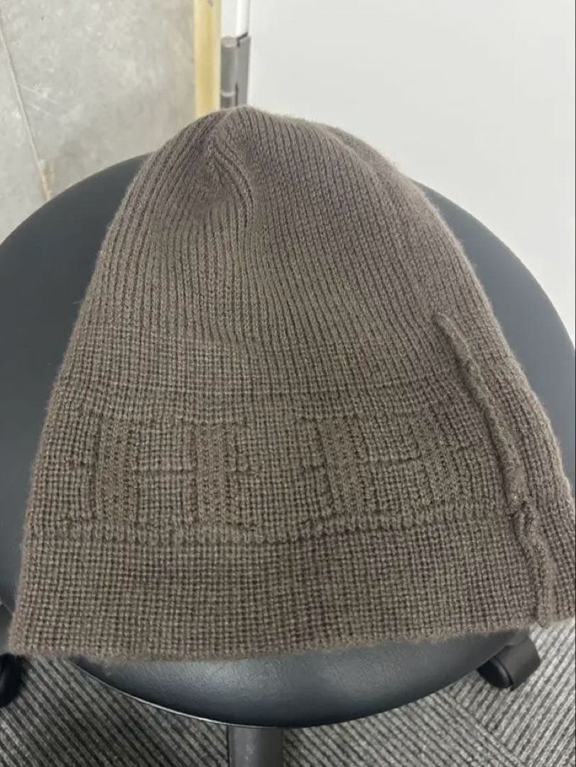 【中古美品】HERMESエルメス　ブラウン ニット帽　カシミヤ100%