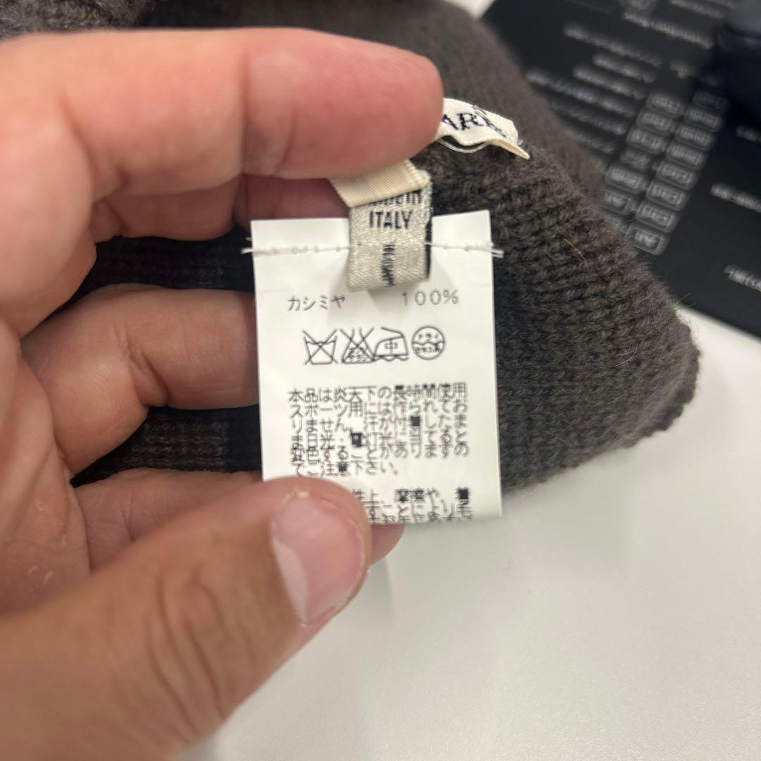 【中古美品】HERMESエルメス　ブラウン ニット帽　カシミヤ100%