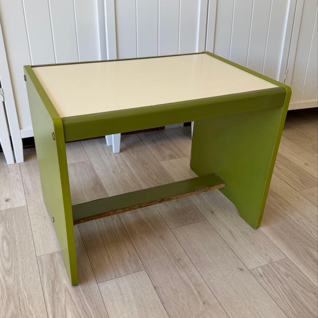 ③テーブル 昭和レトロポップ ソファ テーブル セット グリーンストライプ