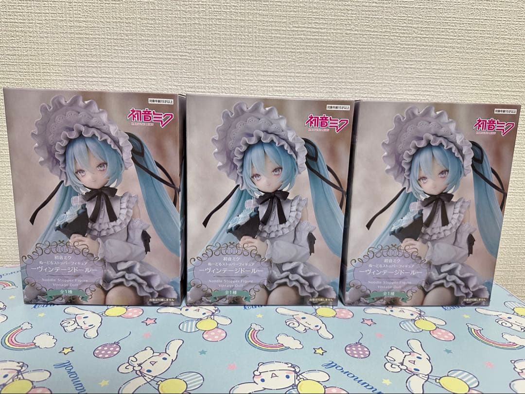 初音ミク ぬーどるストッパーフィギュア ヴィンテージドール メイド ３個セット
