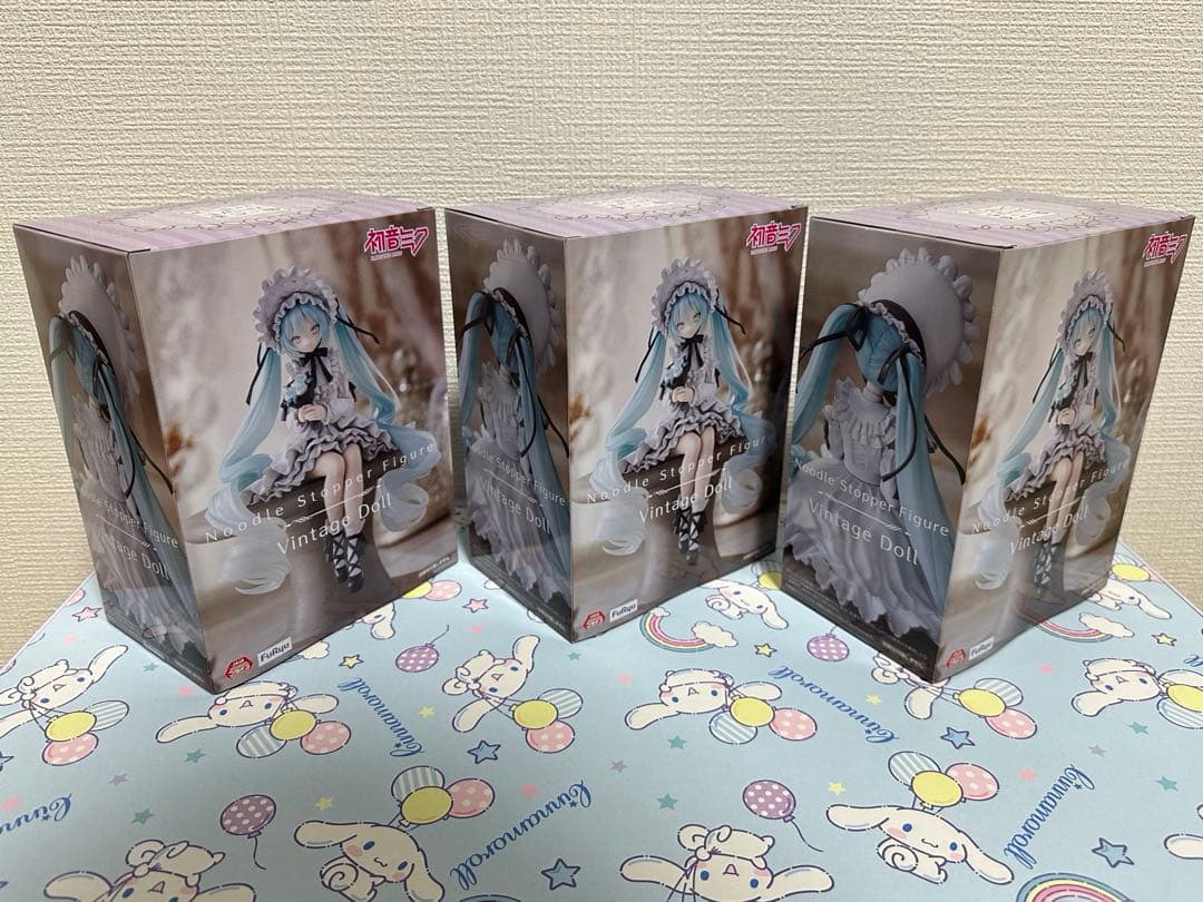 初音ミク ぬーどるストッパーフィギュア ヴィンテージドール メイド ３個セット
