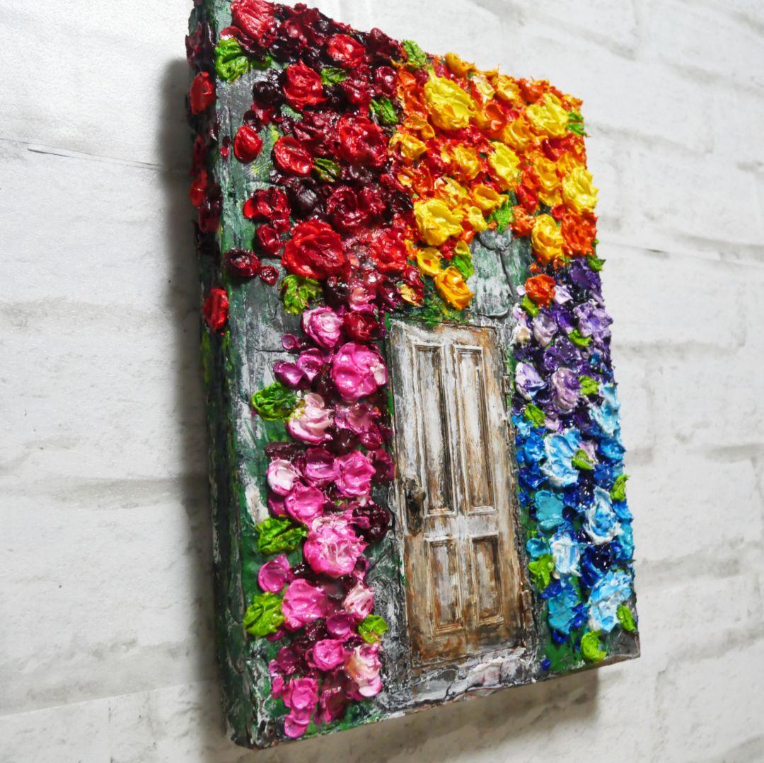 油絵 油彩 油彩画 絵画 絵【扉の先の青い世界の一本木】