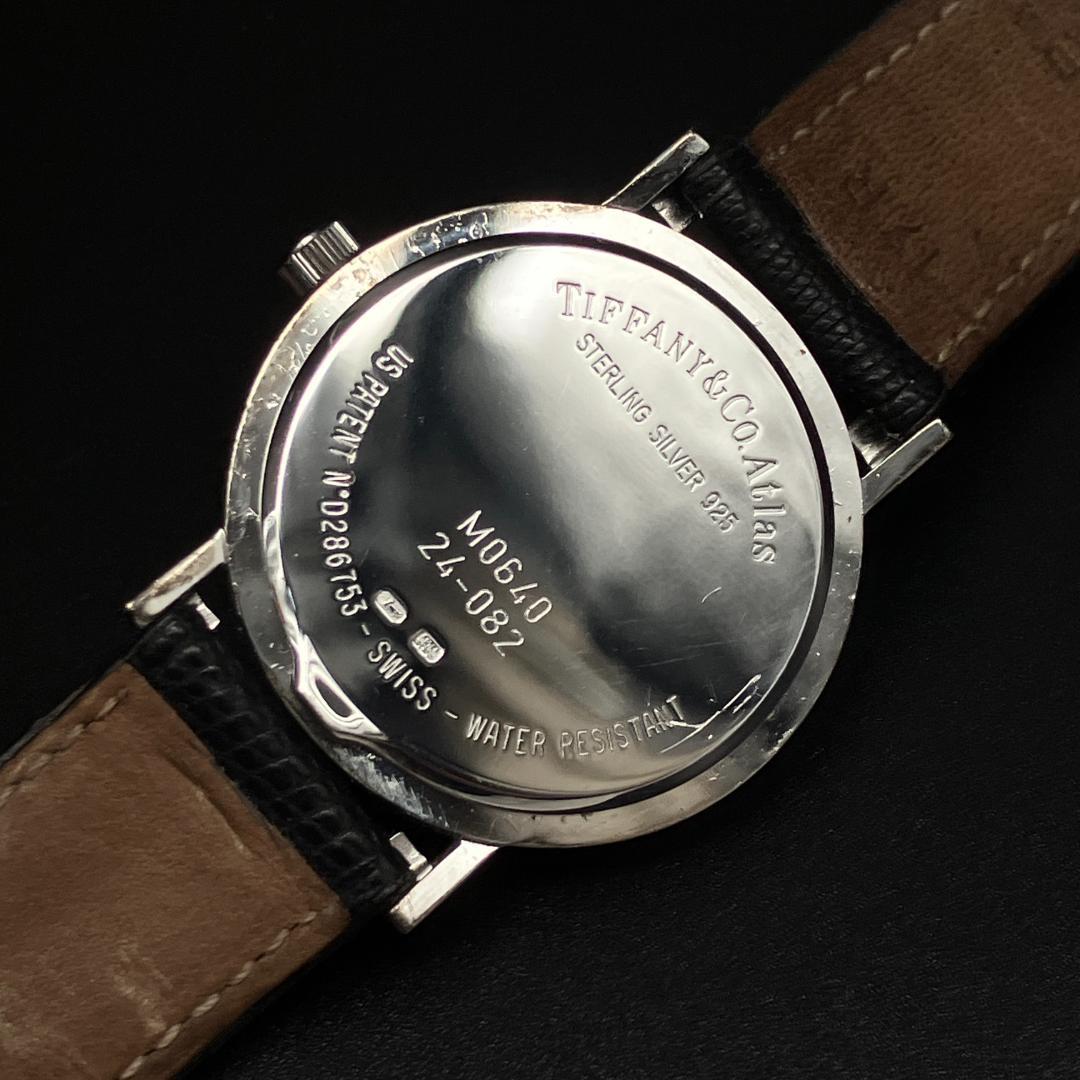 【新品電池/稼働】ティファニー アトラス 腕時計 シルバー925 リザードベルト