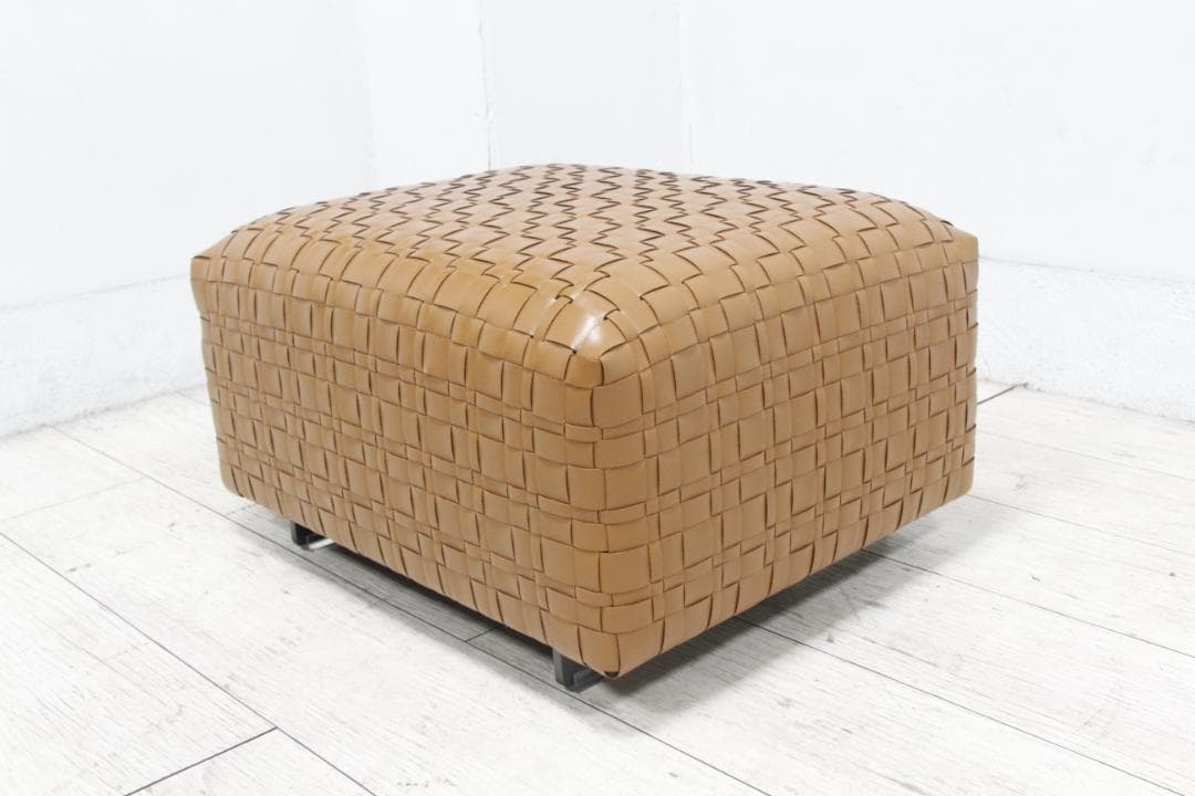 [展示極美品] FLEXFORM オットマン スツール BANGKOK 総革