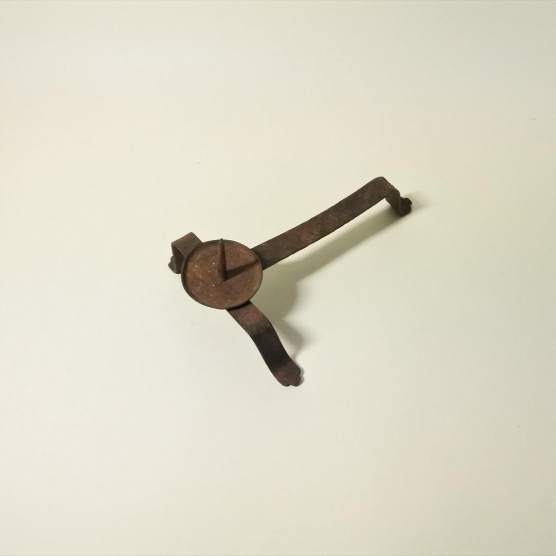 江戸末期～明治時代　鉄製　燭台　オブジェ　骨董品　アンティーク