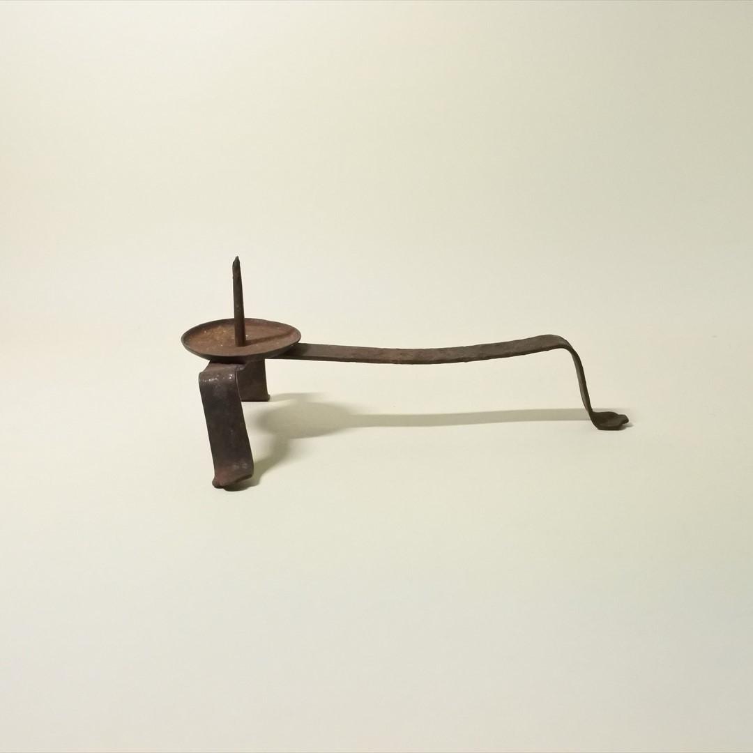 江戸末期～明治時代　鉄製　燭台　オブジェ　骨董品　アンティーク