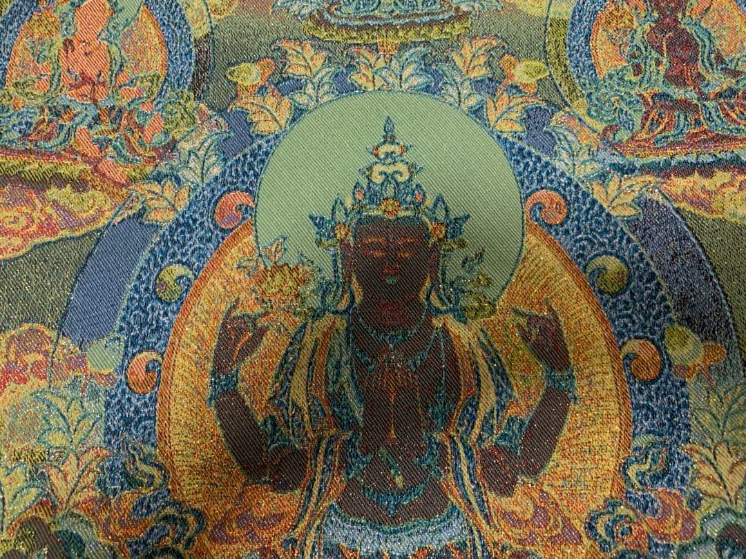 仏教美術　仏画　600mm × 900mm チベット　タンカ　仏像唐物骨董　掛軸