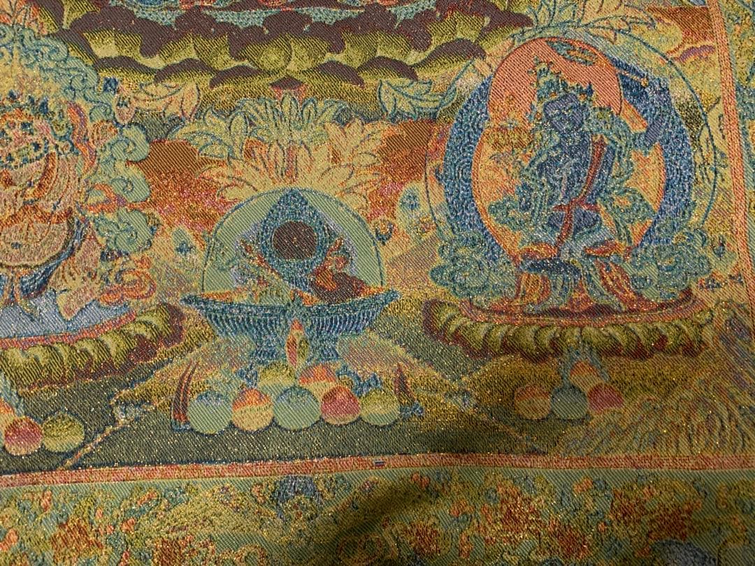 仏教美術　仏画　600mm × 900mm チベット　タンカ　仏像唐物骨董　掛軸