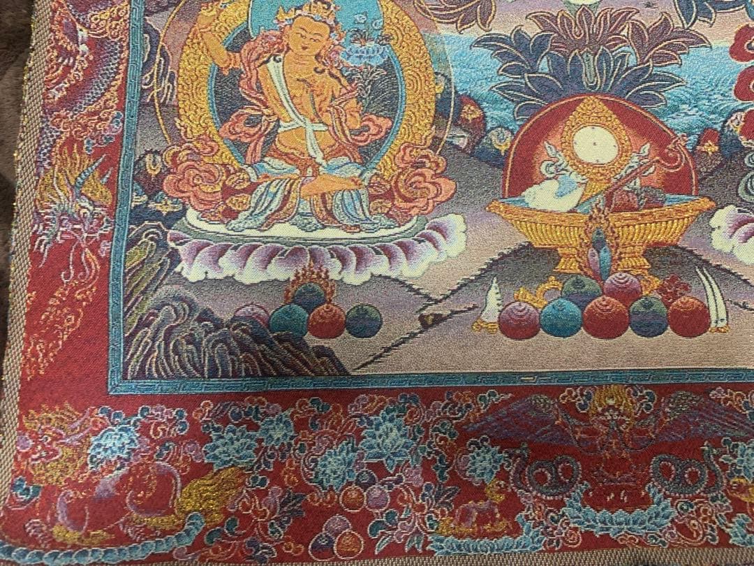 仏教美術　仏画　600mm × 900mm チベット　タンカ　仏像唐物骨董　掛軸
