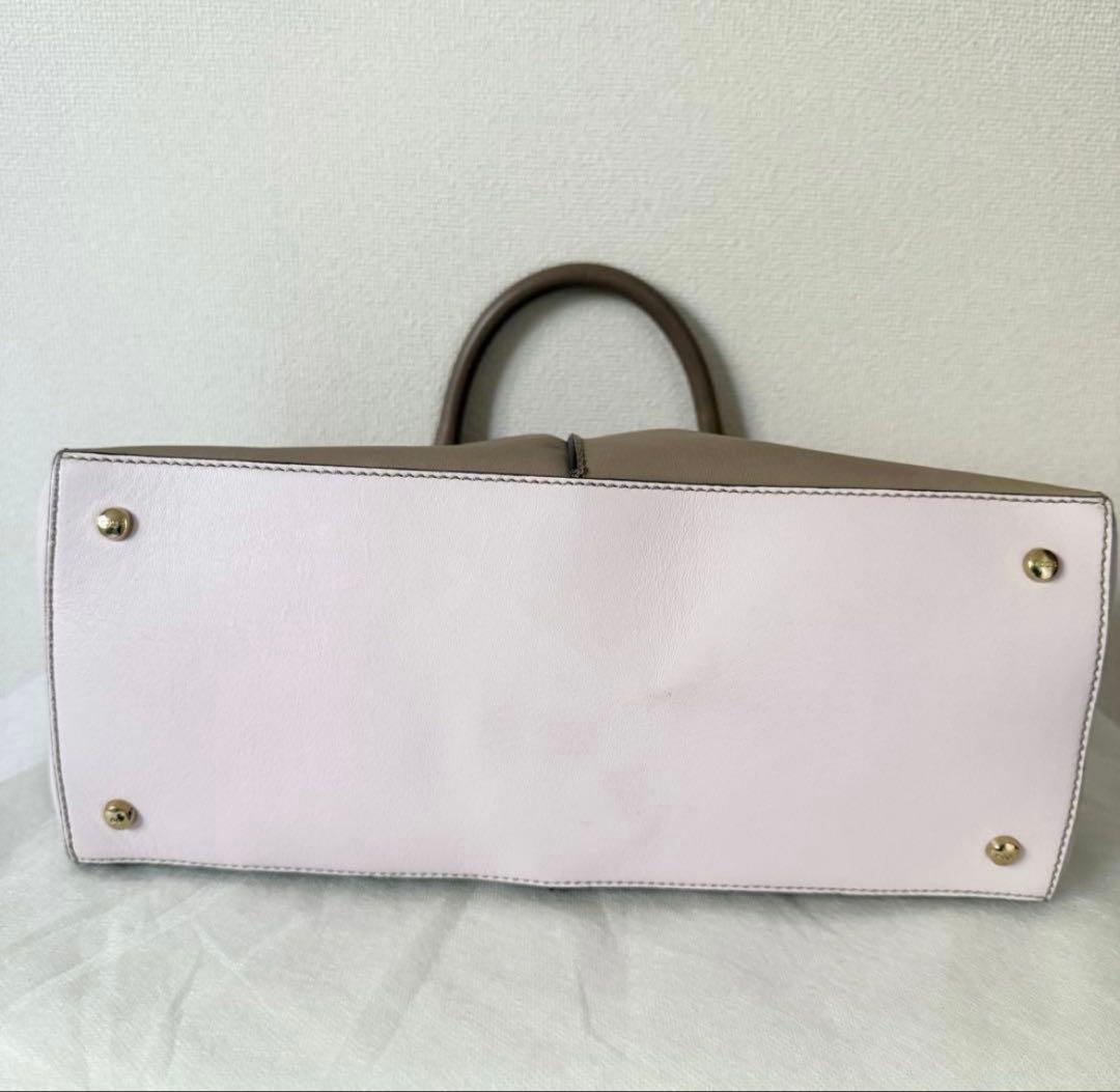 TOD'Sトッズ Dキューブバッグ ピンク ベージュ ハンドバッグ