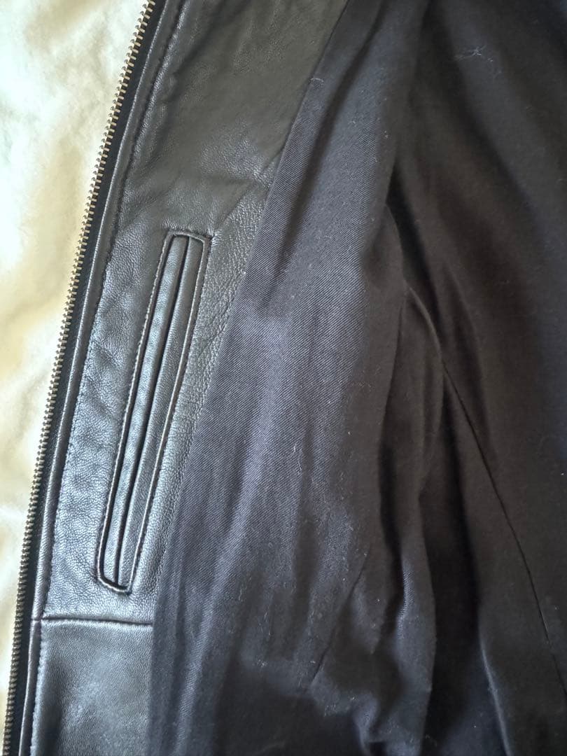 MIHARA YASUHIRO 黒 レザーシングルライダースジャケット