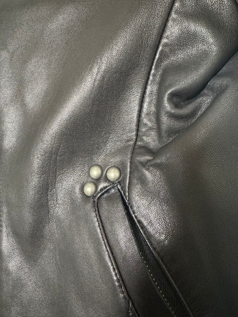 MIHARA YASUHIRO 黒 レザーシングルライダースジャケット