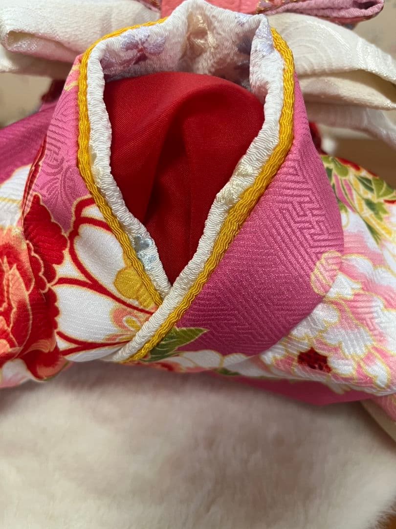 ☆*花柄ピンク着物☆*　犬服　犬服用お着物