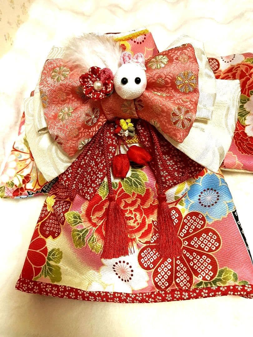 ☆*花柄ピンク着物☆*　犬服　犬服用お着物