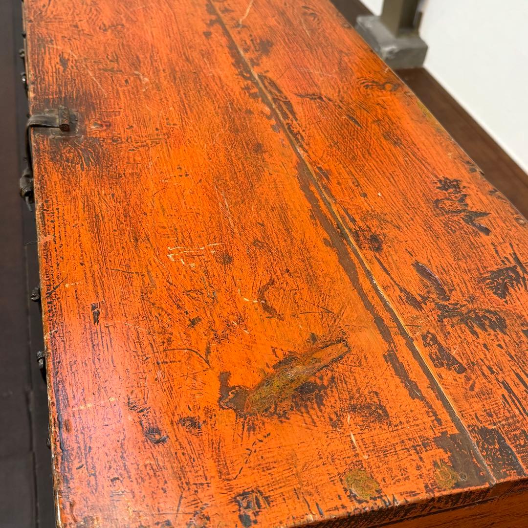 H110K71 朝鮮古民藝 李朝家具 杉無垢材 バンダジ 鍵付き